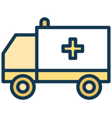 Kolayca değiştirilebilir veya düzenlediğiniz ambulans vektör