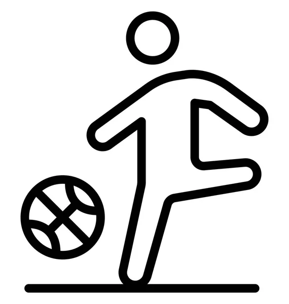 Football Kick Vector Qui Peut Être Facilement Modifié Édité — Image vectorielle