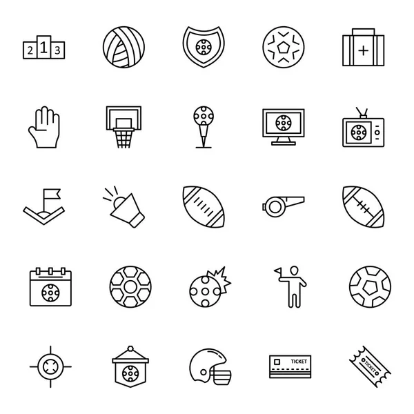 Football Event Isolated Vector Icons Set Can Easily Modified Edit — Stock Vector