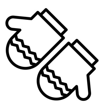 Mitten izole vektör simge kolayca değiştirilebilir veya herhangi bir stili düzenlemek