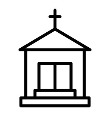 Kilise izole vektör simge kolayca değiştirilebilir veya herhangi bir stili düzenlemek