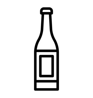Şarap şişesi izole vektör kolayca değiştirilebilir veya herhangi bir stil Düzenle simgesini