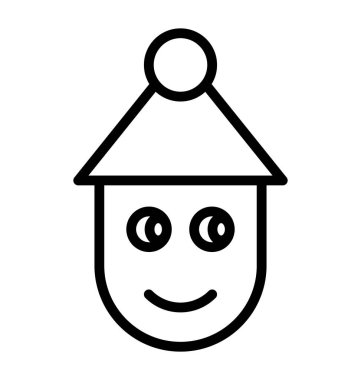 Joker yüz vektör çizim simgesi