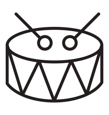 Davul izole vektör simge kolayca değiştirilebilir veya herhangi bir stili düzenlemek