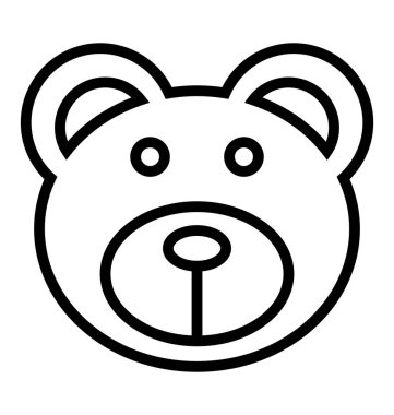 Oyuncak, oyuncak ayı izole vektör simge kolayca değiştirilebilir veya herhangi bir stili düzenlemek