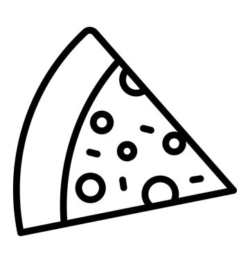 Pizza izole vektör simge kolayca değiştirilebilir veya herhangi bir stili düzenlemek 