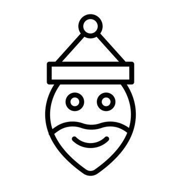 Santa yüz vektör çizim simgesi