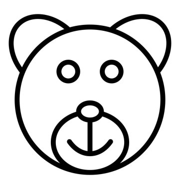 Oyuncak, oyuncak ayı izole vektör simge kolayca değiştirilebilir veya herhangi bir stili düzenlemek