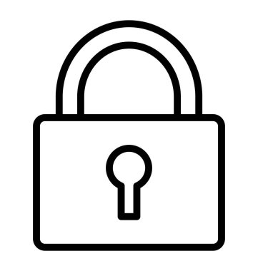 Asma kilit izole vektör simgesi kolayca değiştirilebilir veya herhangi bir stili düzenlemek 