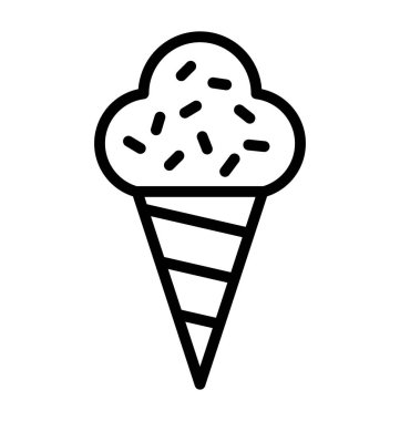 Buz koni izole vektör kolayca değiştirilebilir veya herhangi bir stil Düzenle simgesini