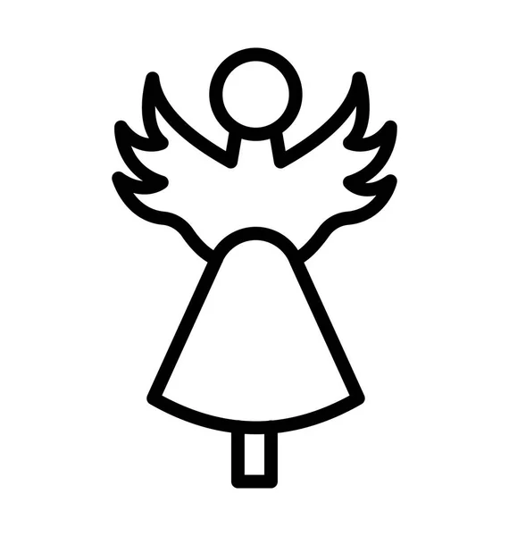 Icône Vectorielle Isolée Angel Qui Peut Être Facilement Modifiée Éditée — Image vectorielle