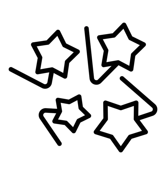 星形隔离矢量图标 可以轻松修改或编辑任何样式 — 图库矢量图片
