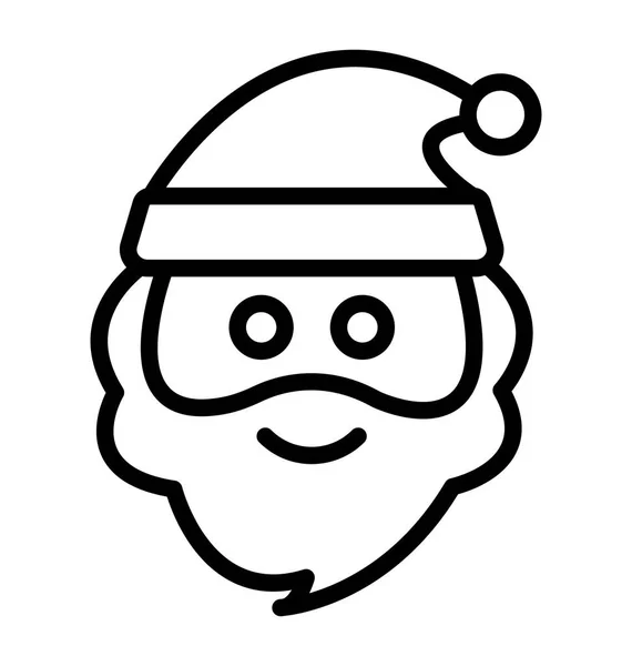 Santa Face Isolated Vector Icon Который Легко Изменен Отредактирован Любом — стоковый вектор