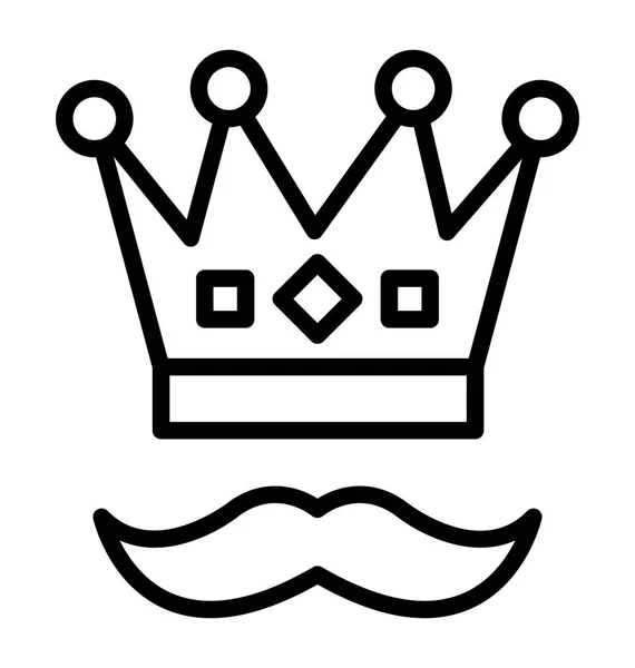 Icona Vettoriale Isolata Crown Che Può Essere Facilmente Modificata Modificata — Vettoriale Stock