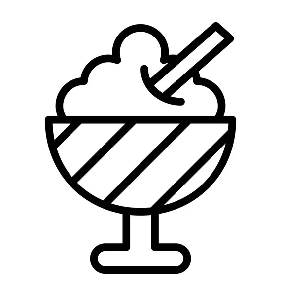 Изолированный Векторный Значок Мороженого Который Легко Изменен Отредактирован Любом Стиле — стоковый вектор