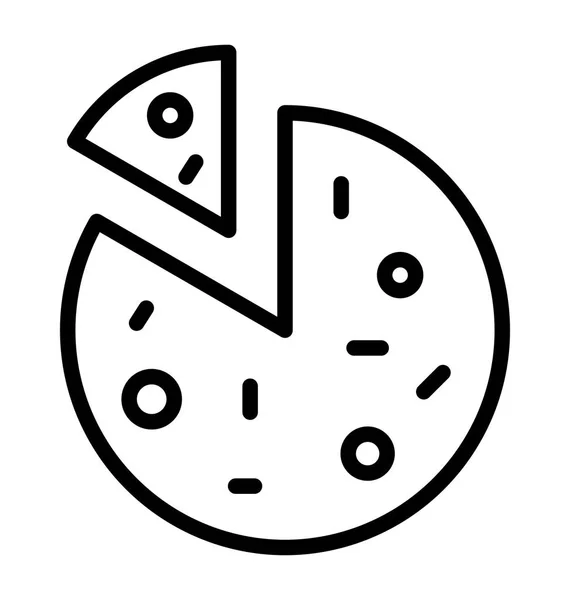Pizza Isolerade Vektor Ikon Som Kan Enkelt Ändras Eller Redigera — Stock vektor