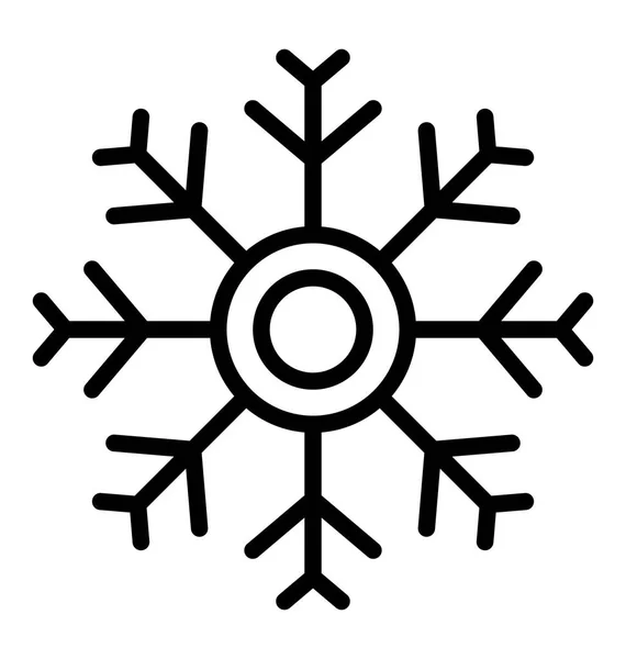 Schneeflocke Isolierte Vektor Symbol Das Leicht Geändert Oder Jedem Stil — Stockvektor