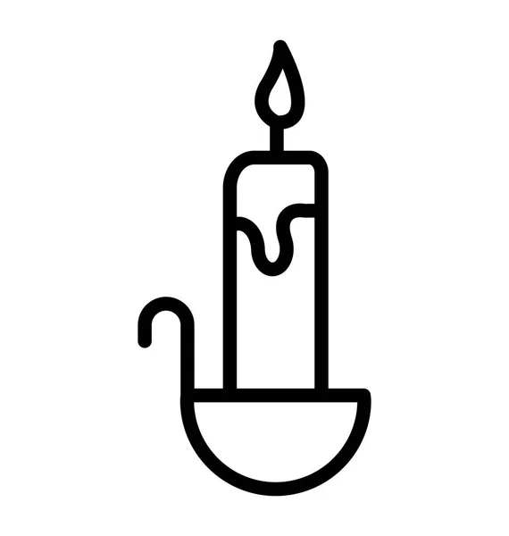 Свеча Изолированная Векторная Икона Которую Можно Легко Изменить Отредактировать Любом — стоковый вектор