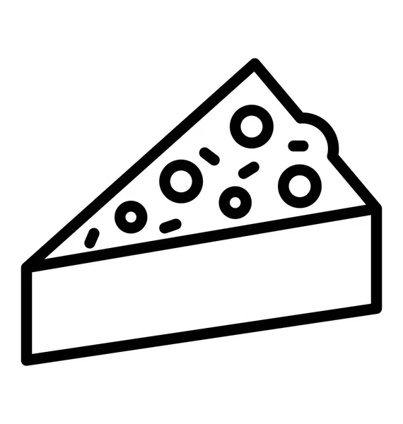 Postre Pedazo Torta Icono Aislado Del Vector Que Puede Modificar — Vector de stock