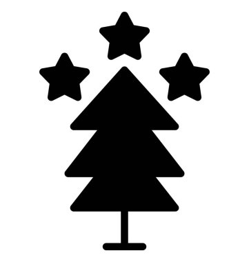 Noel ağacı izole vektör simge kolayca değiştirilebilir veya herhangi bir stili düzenlemek