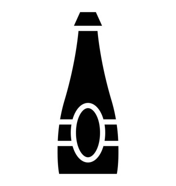 Şarap şişesi izole vektör kolayca değiştirilebilir veya herhangi bir stil Düzenle simgesini