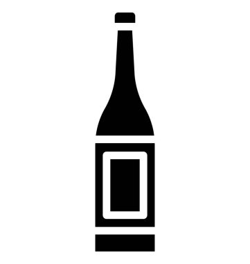 Şarap şişesi izole vektör kolayca değiştirilebilir veya herhangi bir stil Düzenle simgesini