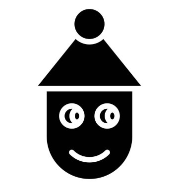Joker yüz vektör çizim simgesi