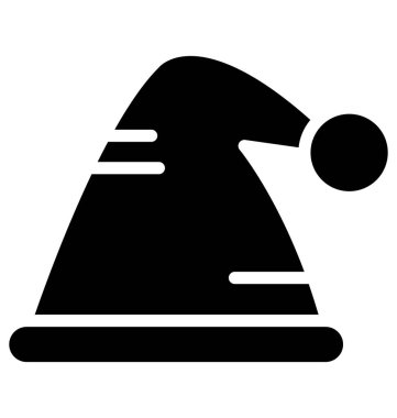 Santa şapka izole vektör kolayca değiştirilebilir veya herhangi bir stil Düzenle simgesini