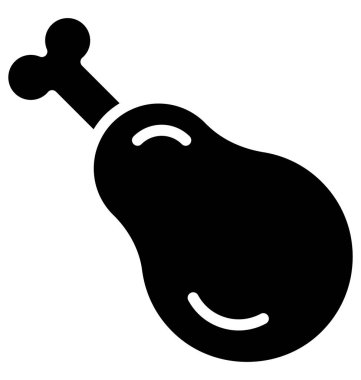 Tavuk bacak parçası vektör çizim simgesi