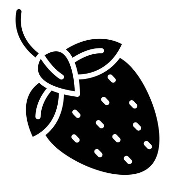 çilek, dut izole vektör simge kolayca değiştirilebilir veya herhangi bir stili düzenlemek