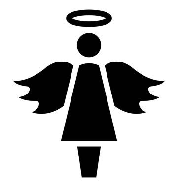 Melek izole vektör simge kolayca değiştirilebilir veya herhangi bir stili düzenlemek