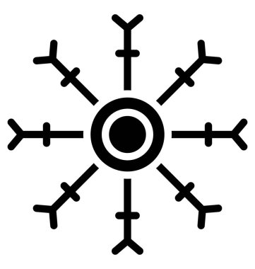 Kar tanesi izole vektör simge kolayca değiştirilebilir veya herhangi bir stili düzenlemek