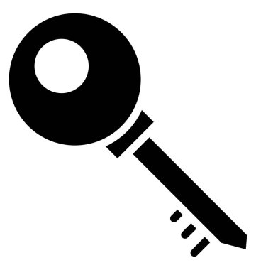 Anahtar, parola izole vektör simge kolayca değiştirilebilir veya herhangi bir stili düzenlemek