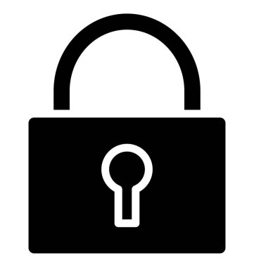 Asma kilit izole vektör simgesi kolayca değiştirilebilir veya herhangi bir stili düzenlemek 