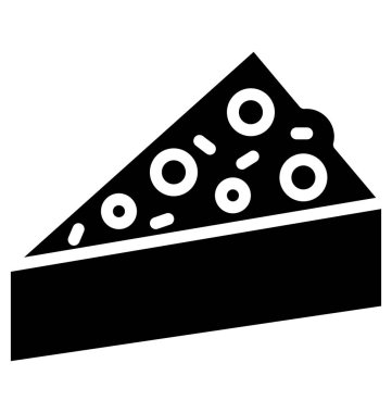 Tatlı, pasta parçası izole vektör kolayca değiştirilebilir veya herhangi bir stil Düzenle simgesi