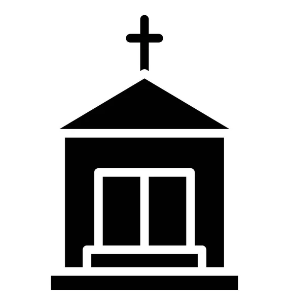 Εκκλησία Απομονωμένες Διάνυσμα Εικονίδιο Που Μπορεί Εύκολα Τροποποιηθεί Επεξεργαστείτε Αρχεία — Διανυσματικό Αρχείο