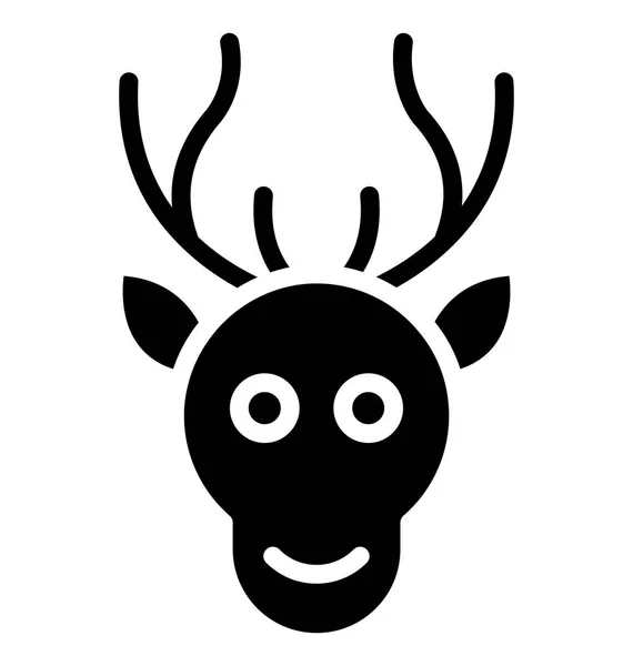 Reindeer Isolated Vector Icon Can Easily Modified Edit Any Style — Stock Vector