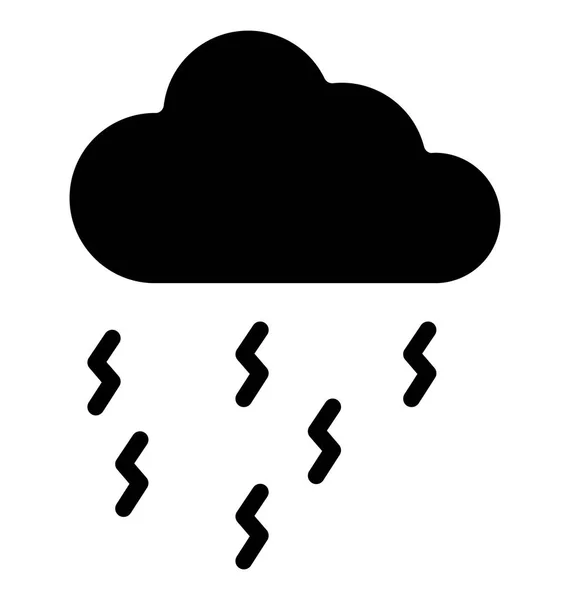 Zware Regen Cloud Geïsoleerde Vector Icon Die Moeiteloos Kunnen Worden — Stockvector