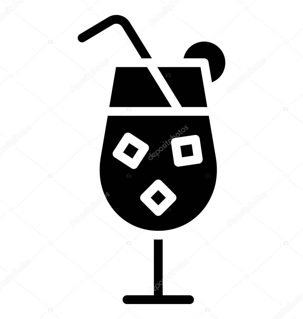 margarita, mocktail Isolated Vector Icon that can be easily modified or edit in any style