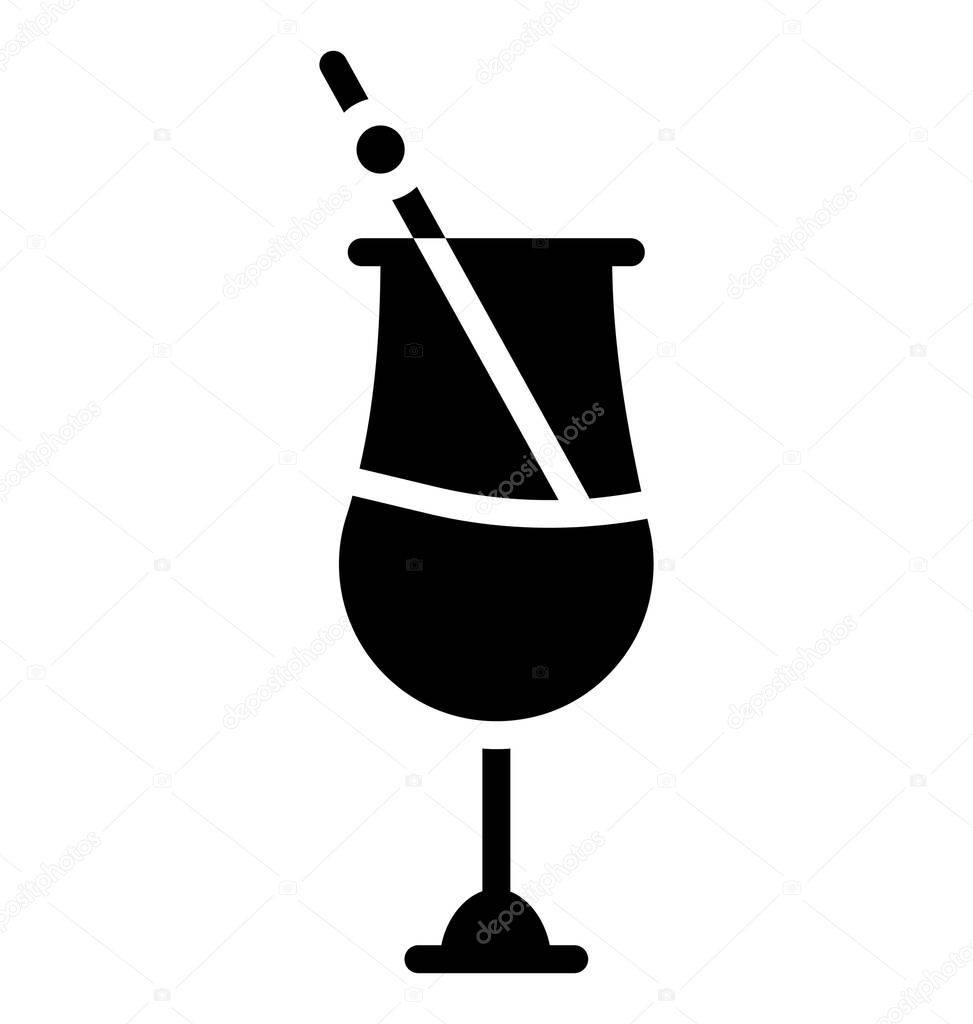 Cocktail Vector Illustration Icon