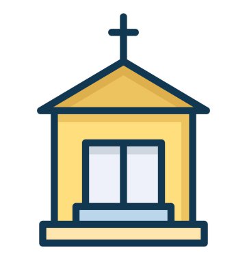 Kilise izole vektör simge kolayca değiştirilebilir veya herhangi bir stili düzenlemek