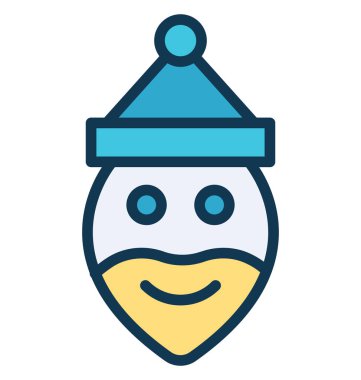 Santa yüz vektör çizim simgesi