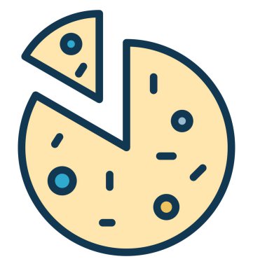 Pizza izole vektör simge kolayca değiştirilebilir veya herhangi bir stili düzenlemek 