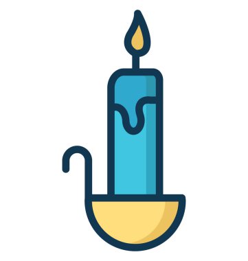 Mum izole vektör simge kolayca değiştirilebilir veya herhangi bir stili düzenlemek