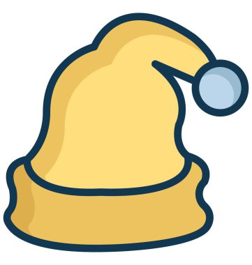 Santa şapka izole vektör kolayca değiştirilebilir veya herhangi bir stil Düzenle simgesini