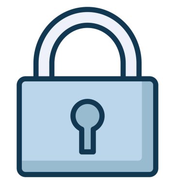 Asma kilit izole vektör simgesi kolayca değiştirilebilir veya herhangi bir stili düzenlemek 