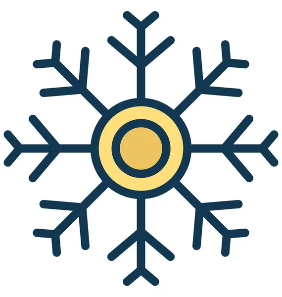 Νιφάδα Χιονιού Απομονωμένες Διάνυσμα Εικονίδιο Που Μπορεί Εύκολα Τροποποιηθεί Επεξεργαστείτε — Διανυσματικό Αρχείο