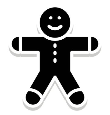 Gingerbread izole vektör simge kolayca değiştirilebilir veya herhangi bir stili düzenlemek