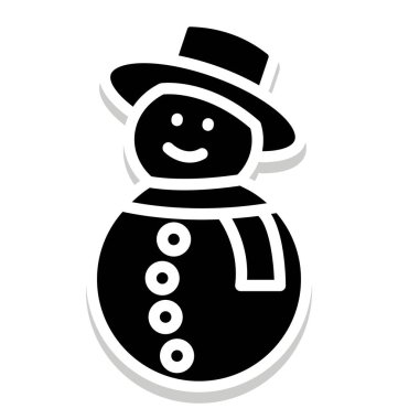 Kardan adam izole vektör simge kolayca değiştirilebilir veya herhangi bir stili düzenlemek