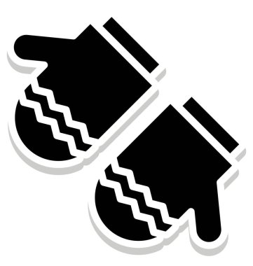 Mitten izole vektör simge kolayca değiştirilebilir veya herhangi bir stili düzenlemek